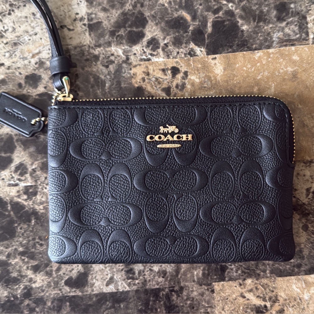 Coach Black Wristlet